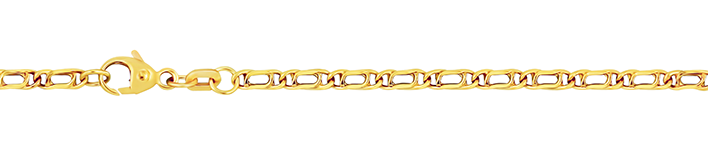 Collier Tigerauge hohl 2.5mm