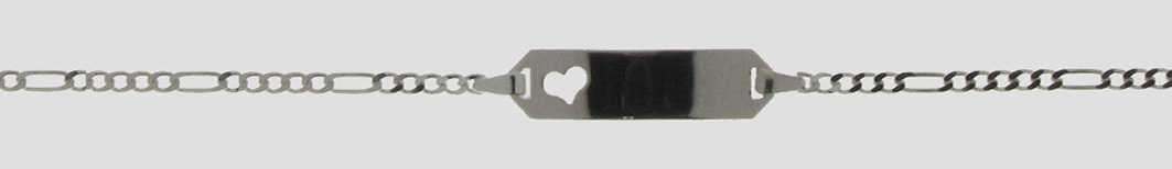 Id-Armband Figaro diamantiert 1.9mm