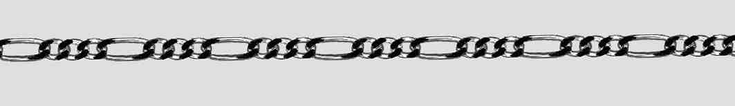 Collier Figaro diamantiert 2.8mm