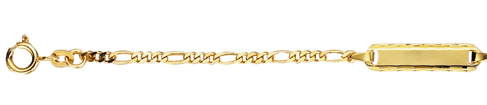 Id-Armband Figaro diamantiert 2.1mm