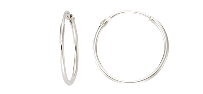 Earring ear hoops 1,3 mm