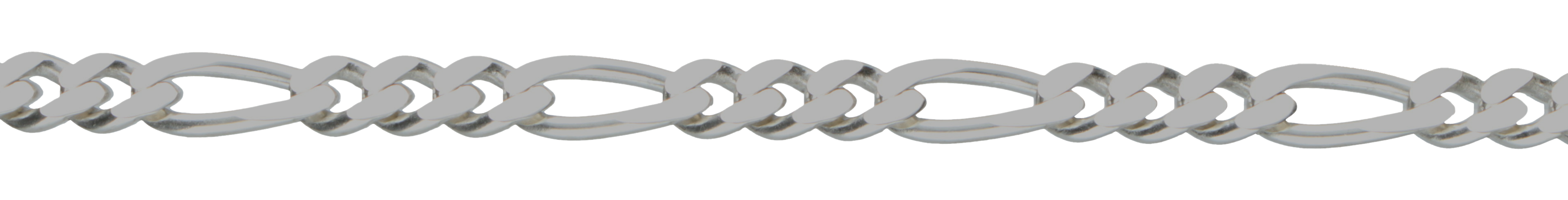 Bracelet Figaro diamond cut 5.6mm