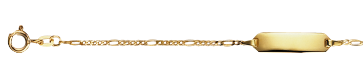 Id-Bracelet Figaro diamond cut 1.5mm