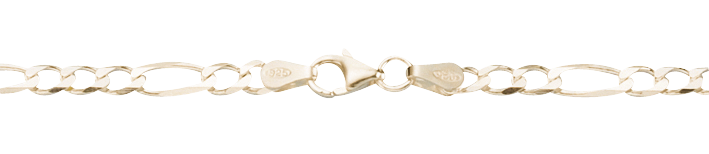 Armband Figaro diamantiert 3.9mm