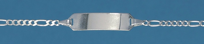 Id-Armband Figaro diamantiert 1.9mm