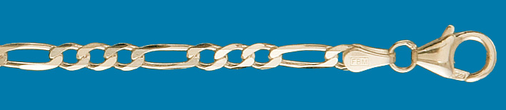 Armband Figaro diamantiert 3.3mm