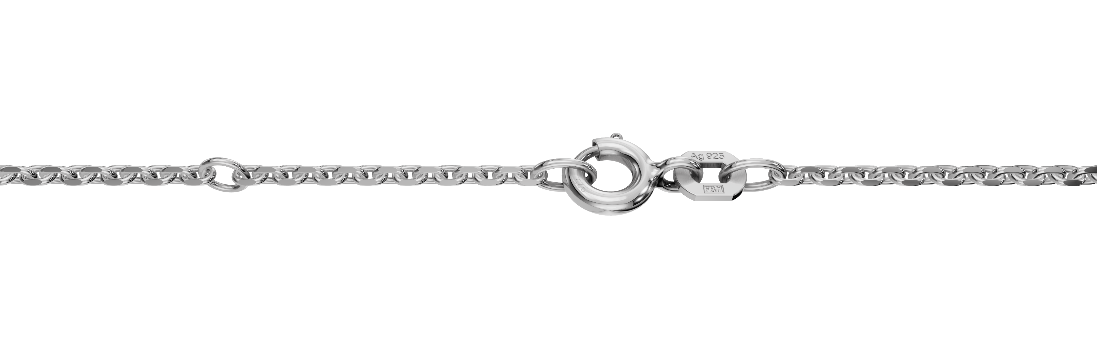 Collier mit Zwischenöse Anker diamantiert 1.7mm