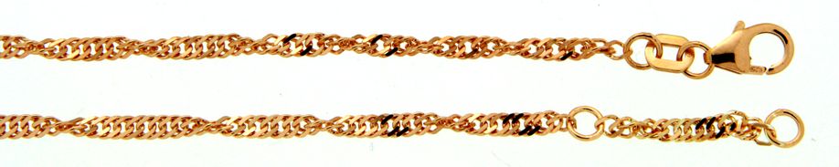 Fusskette Singapur 2.4mm