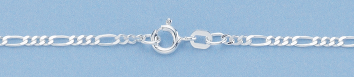 Armband Figaro diamantiert 2.2mm