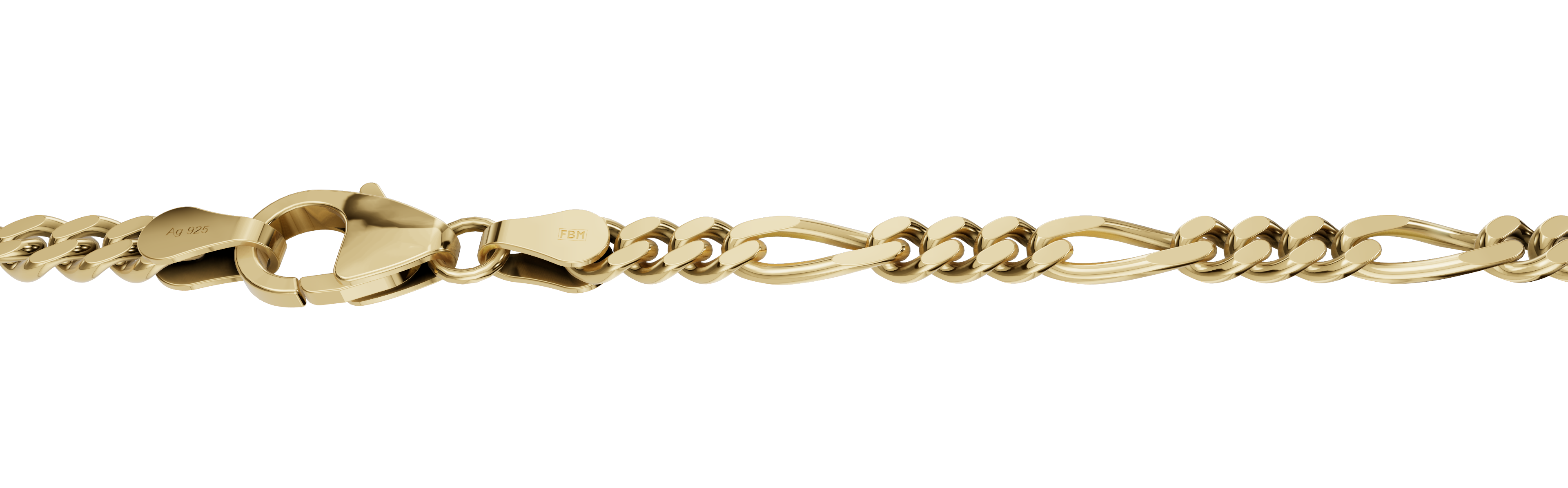 Collier Figaro diamantiert 3.4mm