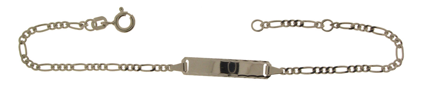 Id-Armband Figaro diamantiert 2.1mm