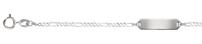 Id-Armband Figaro diamantiert 1.9mm