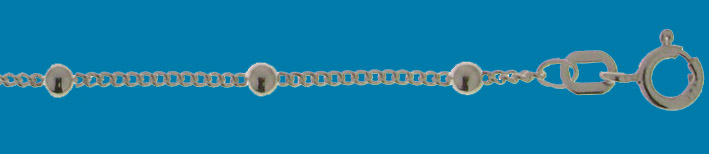Ankle chain Curb chain round 1.4mm