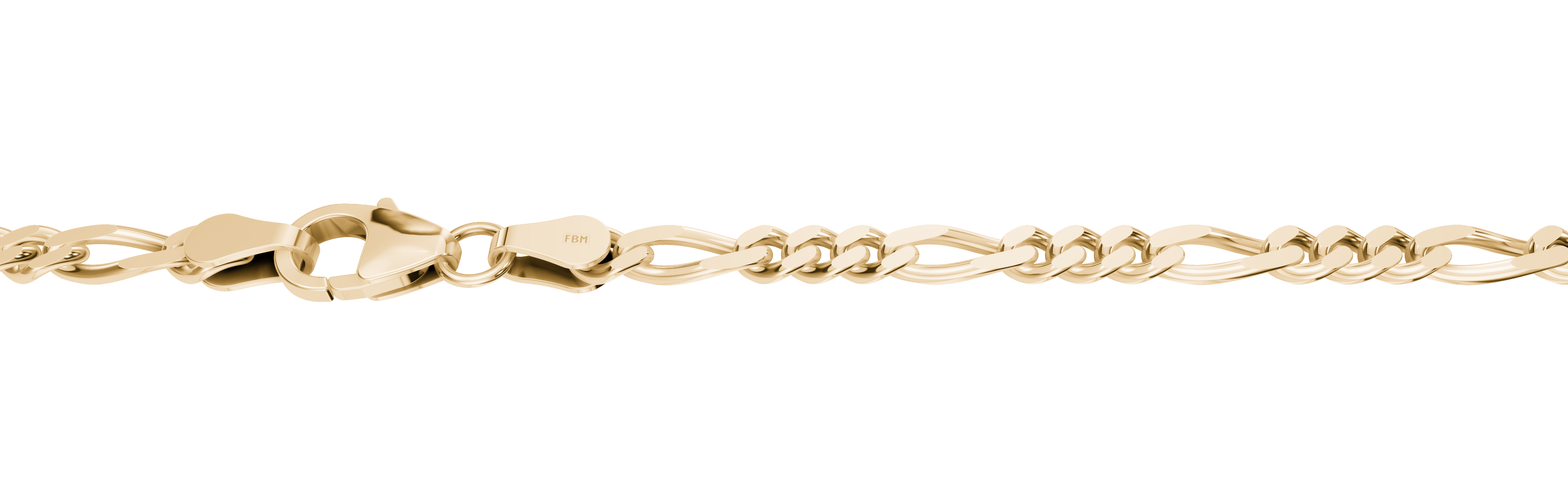 Armband Figaro diamantiert 2.8mm