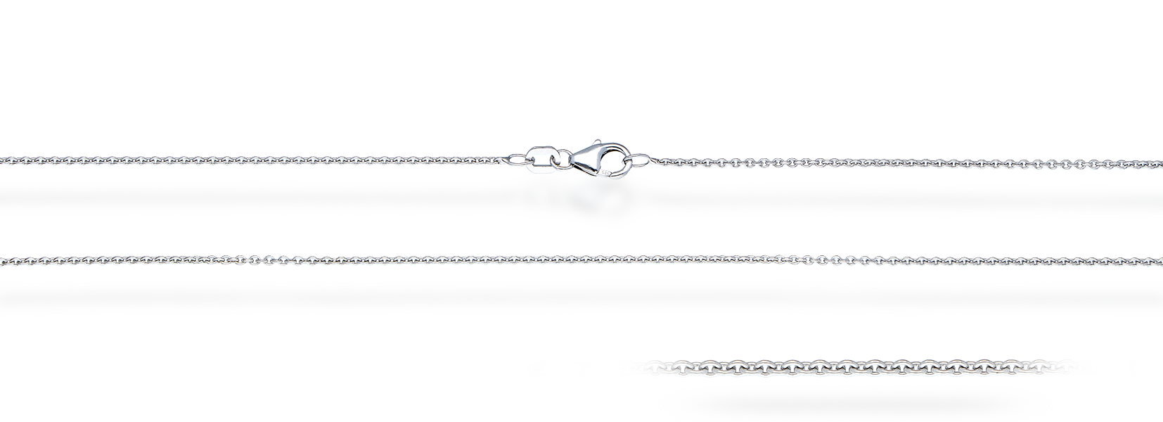 Collier mit Zwischenöse Anker rund 1.35mm