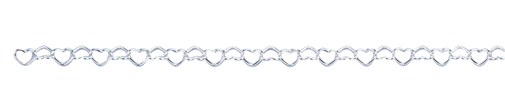 Fusskette Herz-Kette 3.6mm