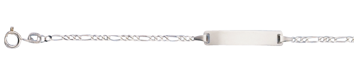 Id-Bracelet Figaro diamond cut 2.1mm