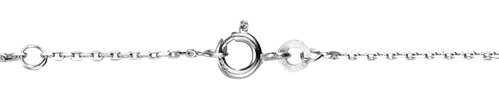 Collier mit Zwischenöse Anker diamantiert 1.3mm