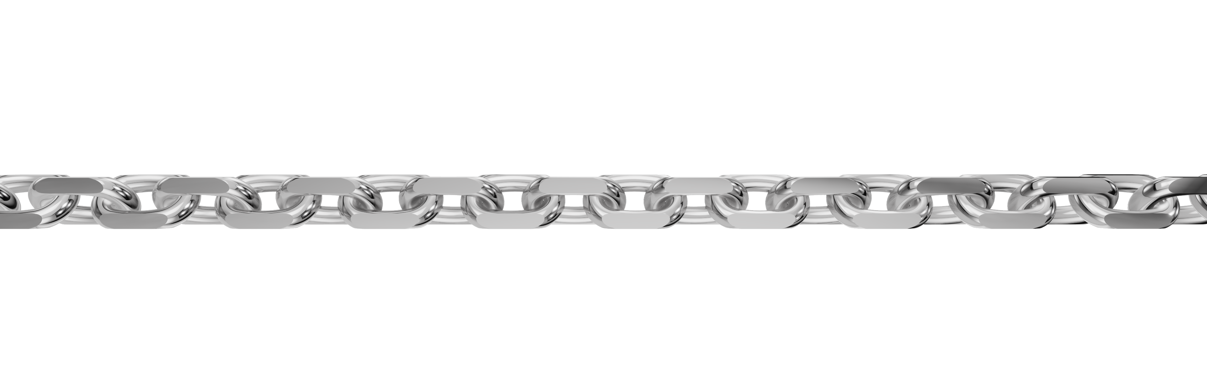 Collier mit Zwischenöse Anker diamantiert 1.15mm