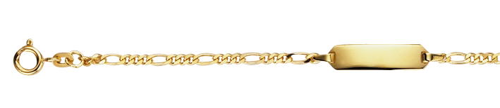 Id-Bracelet Figaro diamond cut 2.1mm