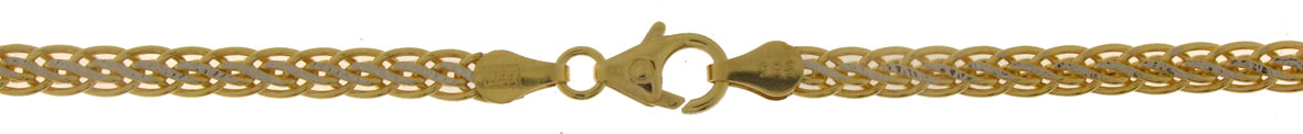Armband Zopf hohl 3.8mm