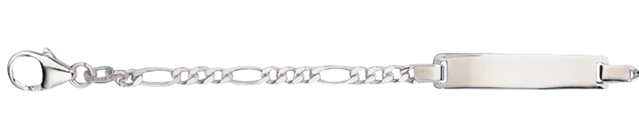 Id-Armband Figaro diamantiert 2.8mm