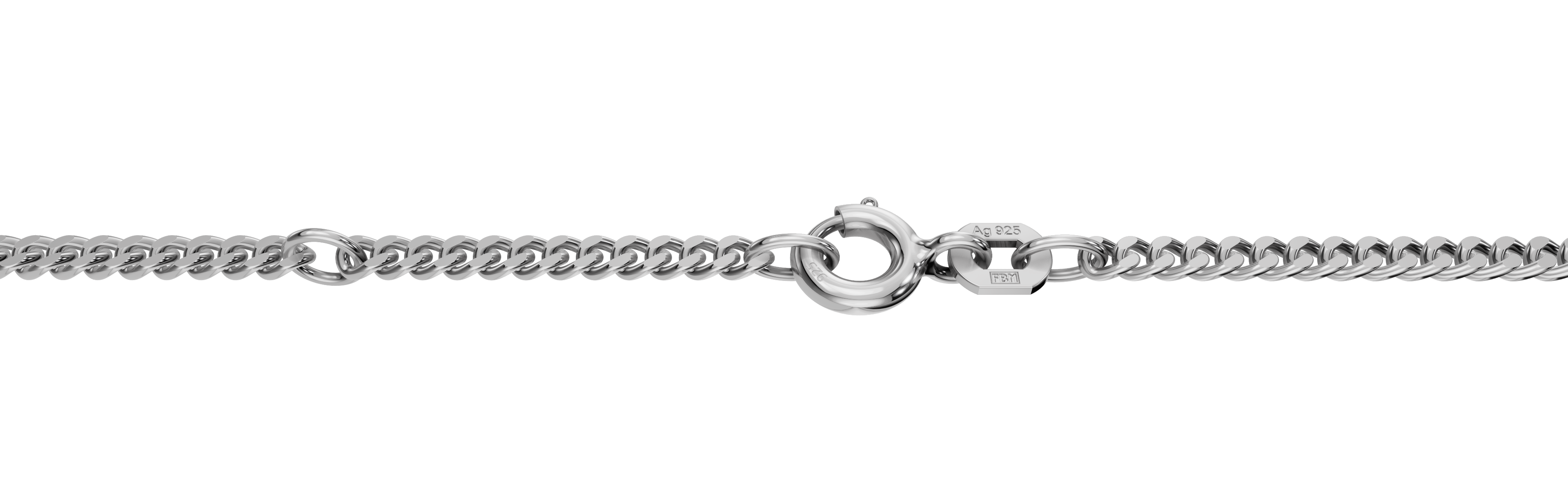 Collier mit Zwischenöse Panzer 2.1mm