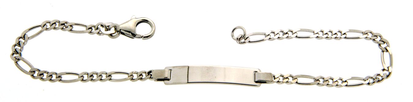 Id-Armband Figaro diamantiert 2.8mm