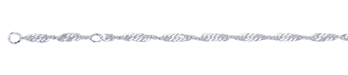 Fusskette Singapur 2.4mm