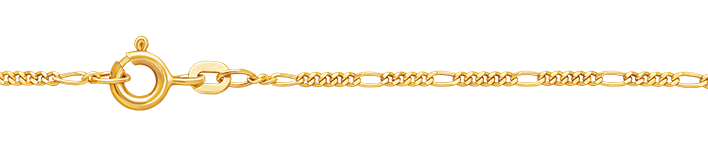 Collier mit Zwischenöse Figaro diamantiert 1.5mm