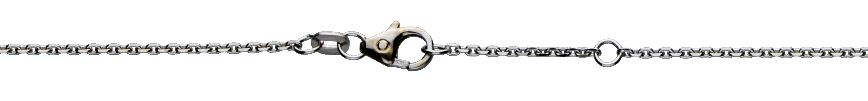 Collier mit Zwischenöse Anker diamantiert 1.3mm