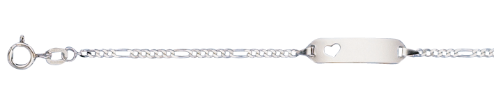 Id-Armband Figaro diamantiert 1.9mm