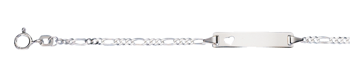 Id-Armband Figaro diamantiert 2.1mm