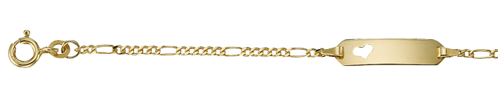 Id-Bracelet Figaro diamond cut 1.9mm