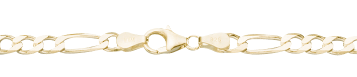 Armband Figaro diamantiert 4.9mm