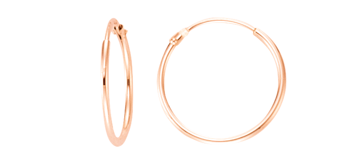Earring ear hoops 1,3 mm